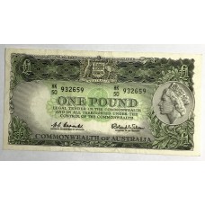 AUSTRALIA 1967 . ONE 1 POUND BANKNOTE . COOMBS/WILSON